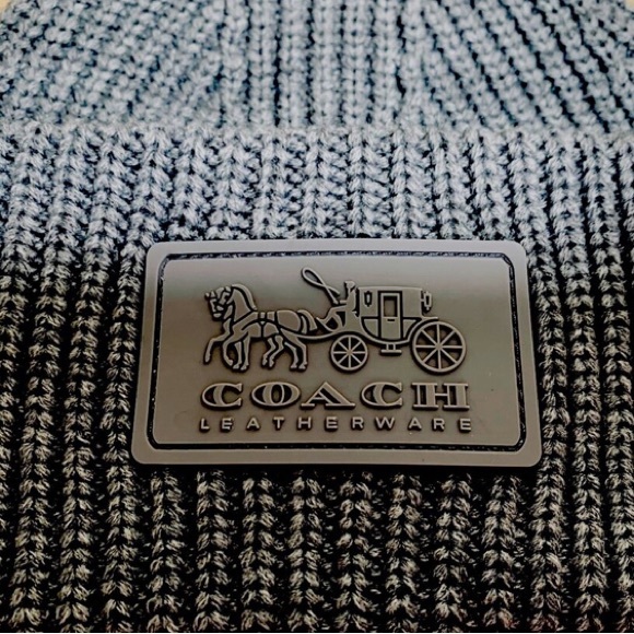 Coach Patch Logo Knit Cuff Beanie NWT color: Dove Grey🩶 - Picture 3 of 7